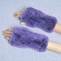 New Style Winter Girl Natural Real Rex Rabbit Fur Gloves Good Elastic Knitted Rabbit Fur Mittens Lady Real Rex Rabbit Fur Gloves