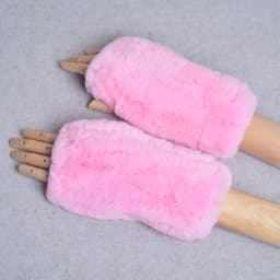 New Style Winter Girl Natural Real Rex Rabbit Fur Gloves Good Elastic Knitted Rabbit Fur Mittens Lady Real Rex Rabbit Fur Gloves