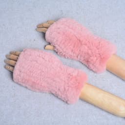 New Style Winter Girl Natural Real Rex Rabbit Fur Gloves Good Elastic Knitted Rabbit Fur Mittens Lady Real Rex Rabbit Fur Gloves