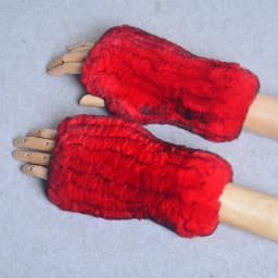 New Style Winter Girl Natural Real Rex Rabbit Fur Gloves Good Elastic Knitted Rabbit Fur Mittens Lady Real Rex Rabbit Fur Gloves