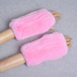 New Style Winter Girl Natural Real Rex Rabbit Fur Gloves Good Elastic Knitted Rabbit Fur Mittens Lady Real Rex Rabbit Fur Gloves