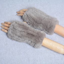 New Style Winter Girl Natural Real Rex Rabbit Fur Gloves Good Elastic Knitted Rabbit Fur Mittens Lady Real Rex Rabbit Fur Gloves