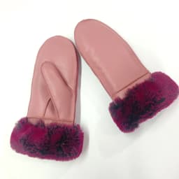 Women's Winter Sheepskin Thickened Gloves, Imitation Rex Rabbit Fur Cuffs Warmth, Mittens Cute Furry Outdoor Sport Female Gloves