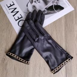 Fashion Oil Painting Suede Leather Print Touch Screen Full Finger Driving Mitten Women Winter Plus Velvet Warm Cycling Glove K96