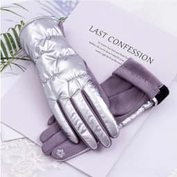 Fashion Outdoor Cycling Warm Gloves For Female Winter Plus Velvet Thicken Windproof Coldproof Touch Screen Driving Mittens