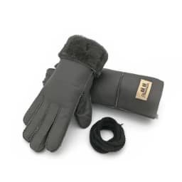 Natural Fur Autumn Winter Thicken Warm Natural One Piece Wool Fur Leather Glove Male Winter Brand Wool Fur Mitten R2218
