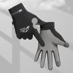 Cycling Gloves Ice Silk Anti-UV Sunscreen Outdoor Fishing Driving Gloves Anti-Slip Full Finger Breathable Unisex Riding Gloves