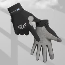 Cycling Gloves Ice Silk Anti-UV Sunscreen Outdoor Fishing Driving Gloves Anti-Slip Full Finger Breathable Unisex Riding Gloves
