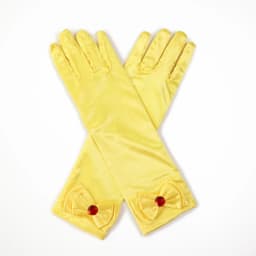 Girls' Princess Lace Gloves with Satin Bow, Long Gloves for Performance Dresses, Satin Gloves