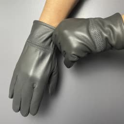 Men's Winter Gloves Fleece Lined Leather Motorcycle Riding Gloves Windproof Pure Color Biker Driving Outdoor Cycling Gloves