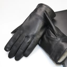 Men's Winter Gloves Fleece Lined Leather Motorcycle Riding Gloves Windproof Pure Color Biker Driving Outdoor Cycling Gloves