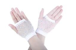 Party Short Diamond Inlaid Gloves European and American Cross-border Half Finger Summer Fishing Net Hollow Gloves