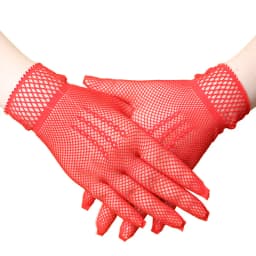 Women Summer Sexy Black Lace Gloves Mesh Hollow Breathable Sunscreen Short Paragraph Female High Elasticity Transparent Gloves