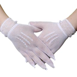 Women Summer Sexy Black Lace Gloves Mesh Hollow Breathable Sunscreen Short Paragraph Female High Elasticity Transparent Gloves