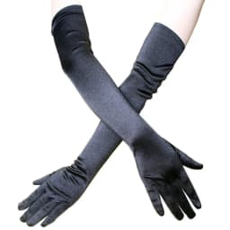 Women Long Section Imitate Satin Banquet Dance Dinner Show Cosplay Retro Style Soft Elasticity Solid Sexy Etiquette Gloves