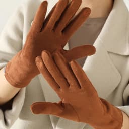 Women Autumn Winter Thin Not Bloated Suede Gloves Winter Keep Warm Touch Screen Elasticity Windproof Elasticity