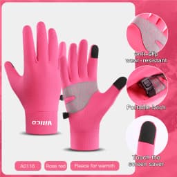 Sports Outdoor Running Men's Winter Warm Knitted Touchscreen Cycling Gloves Women's Autumn/Winter Thin Edition with Velvet