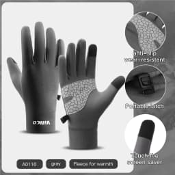 Sports Outdoor Running Men's Winter Warm Knitted Touchscreen Cycling Gloves Women's Autumn/Winter Thin Edition with Velvet