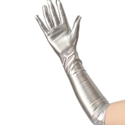 Long patent leather gloves sexy coated gloves gold silver glossy leather long gloves steel pole stage performance gloves y2k