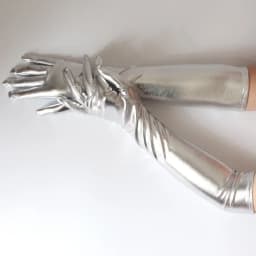 Long patent leather gloves sexy coated gloves gold silver glossy leather long gloves steel pole stage performance gloves y2k