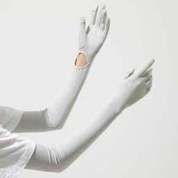 56.5CM Women Summer Ice Silk Sunscreen UV Protection Long Clamshell Gloves Elasticity Antiskid Quick Drying UPF 50+ Adjustable