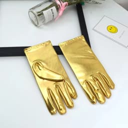 Shiny patent leather adult gloves, etiquette thin, men's and women's role-playing, stage performance, party gloves