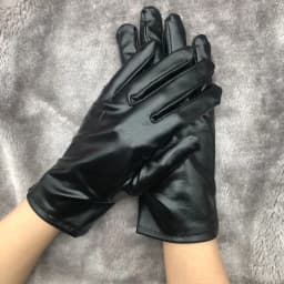 Shiny patent leather adult gloves, etiquette thin, men's and women's role-playing, stage performance, party gloves