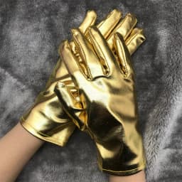 Shiny patent leather adult gloves, etiquette thin, men's and women's role-playing, stage performance, party gloves
