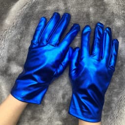 Shiny patent leather adult gloves, etiquette thin, men's and women's role-playing, stage performance, party gloves