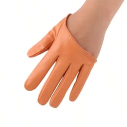 Women DS Half Palm Nightclub Pole Dancing Stage Performance Fashion Personality Hip Hop Gloves Leather Multicolor Soft