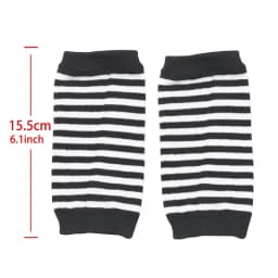 Short Fingerless Gloves Unisex Cotton Black Punk Glove Knitted Half-finger Mitten Hip-hop Student Anime Gloves Cosplay Accessory