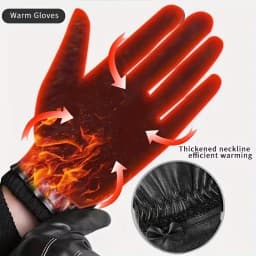 Winter Gloves For Women Genuine Leather Gloves Outdoor Cycling Black Real Sheepskin Keep Warm Driving Motorcycle Gloves