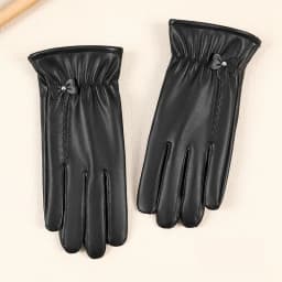 Winter Gloves For Women Genuine Leather Gloves Outdoor Cycling Black Real Sheepskin Keep Warm Driving Motorcycle Gloves