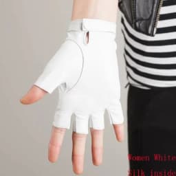 New Fashion High Quality Soft Women Men Half Finger Genuine Leather Motocycle Fingerless Sheepskin Gloves S74