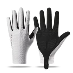 Ice silk full finger bicycle gloves for men and women, outdoor sports, fitness, driving, fishing, high elasticity, comfortable