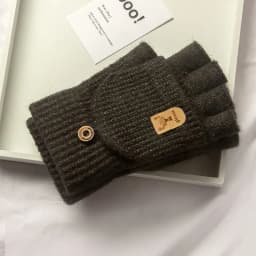 Knitted Fingerless Gloves Winter Thicken Warm Touch Screen Gloves for Men Women Gloves Warm Half Finger Student Gloves