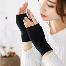 Black Punk Wrist Length Women Fingerless Gloves Men Darkly Ninja Sport Outdoor Hip-hop Gloves Cool Stretch Short Cotton Mittens