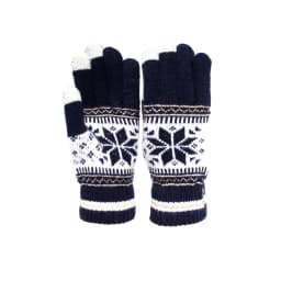 Fashion Snowflake Winter Knitted Gloves Unisex Adult Warm Touch Screen Glove for Men & Women
