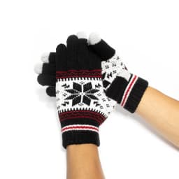 Fashion Snowflake Winter Knitted Gloves Unisex Adult Warm Touch Screen Glove for Men & Women