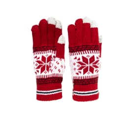 Fashion Snowflake Winter Knitted Gloves Unisex Adult Warm Touch Screen Glove for Men & Women