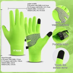 Outdoor Autumn And Winter Children'S Sports Running Cycling Touch Screen Warm Gloves With Plush Insulation For Cold Cycling