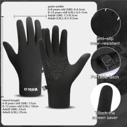 Outdoor Autumn And Winter Children'S Sports Running Cycling Touch Screen Warm Gloves With Plush Insulation For Cold Cycling