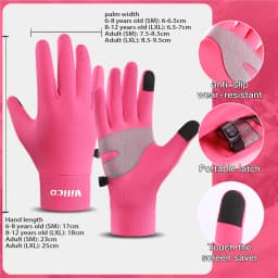 Outdoor Autumn And Winter Children'S Sports Running Cycling Touch Screen Warm Gloves With Plush Insulation For Cold Cycling