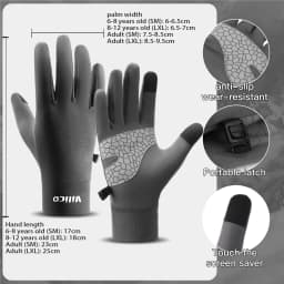 Outdoor Autumn And Winter Children'S Sports Running Cycling Touch Screen Warm Gloves With Plush Insulation For Cold Cycling