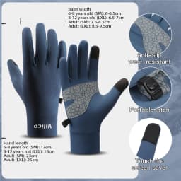 Outdoor Autumn And Winter Children'S Sports Running Cycling Touch Screen Warm Gloves With Plush Insulation For Cold Cycling