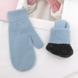Soft Full Fingers Mittens Rabbit Hair Gloves Winter Keep Warm Korean Version of Solid Color All Fingers Winter Women Girl Gloves