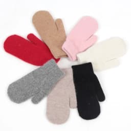 Soft Full Fingers Mittens Rabbit Hair Gloves Winter Keep Warm Korean Version of Solid Color All Fingers Winter Women Girl Gloves