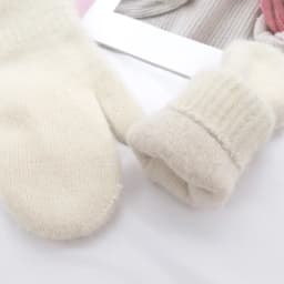 Soft Full Fingers Mittens Rabbit Hair Gloves Winter Keep Warm Korean Version of Solid Color All Fingers Winter Women Girl Gloves