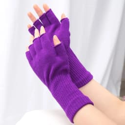 7 Colors Long Gloves Fingerless Knitted Gloves for Men Women Warm Stretch Elastic Winter Outdoor Mitten Cycling Accessories