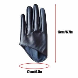 Women Sexy DS Half Palm Nightclub Pole Dancing Stage Performance Cosplay Party Fashion Personality Hip Hop PU Leather Gloves